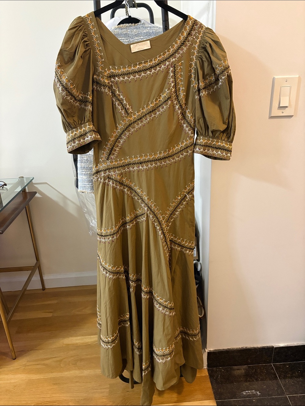 NWOT Ulla Johnson Embroidered Dress (Olive)